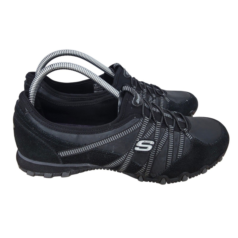 Skechers Bikers Dream Come True Sneakers Womens 11 Black Slip On Comfort Sporty